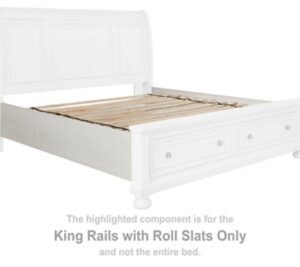 Robbinsdale - Antique White - King Rails with Roll Slats