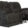 Voyager - Fabric Lay Flat Console Reclining Loveseat - Slate