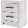 Cayboni - Whitewash - Two Drawer Night Stand