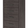 Prendonea - Charcoal - Five Drawer Chest