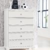 Fortman - White - Five Drawer Chest