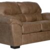 Grant - Faux Leather Loveseat - Silt