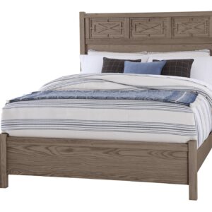 Tide & Timber - Queen - Fretwork Panel Headboard - Gray Oak