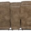 Voyager - Fabric Lay Flat Console Reclining Loveseat - Brandy