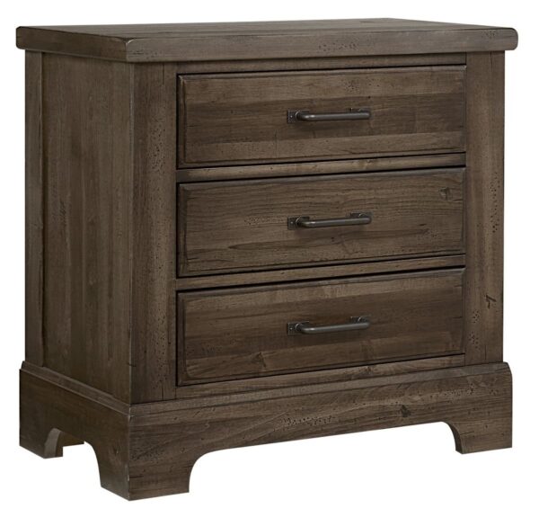 Cool Rustic - 3-Drawers Nightstand - Mink