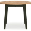 Gesthaven - Natural / Green - Round Dining Room Drop Leaf Table