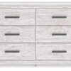 Cayboni - Whitewash - Six Drawer Dresser