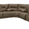 Voyager - Fabric Lay Flat Console Reclining Loveseat - Brandy
