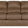 Grant - Faux Leather Sleeper - Silt