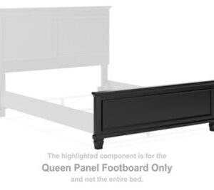 Lanolee - Black - Queen Panel Footboard