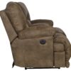 Voyager - Fabric Power Lay Flat Reclining Console Loveseat - Brandy