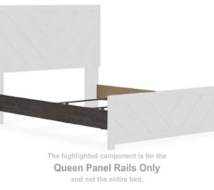 Prendonea - Charcoal - Queen Panel Rails