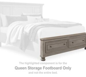 Lettner - Light Gray - Queen Storage Footboard