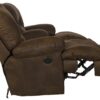 Voyager - Fabric Power Lay Flat Reclining Console Loveseat - Elk