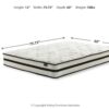 Chime 12 Inch Hybrid - White - 12" Queen Mattress