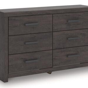 Prendonea - Charcoal - Six Drawer Dresser