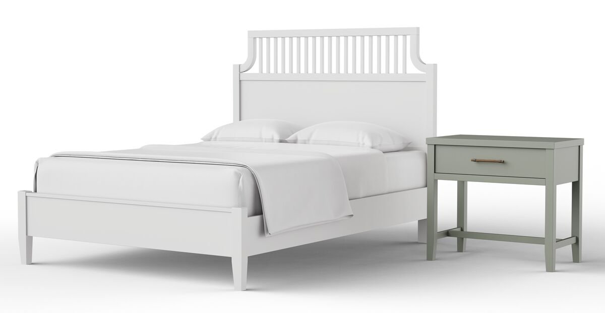 Pure Maple - 1 Drawer Bedside Table - Sage