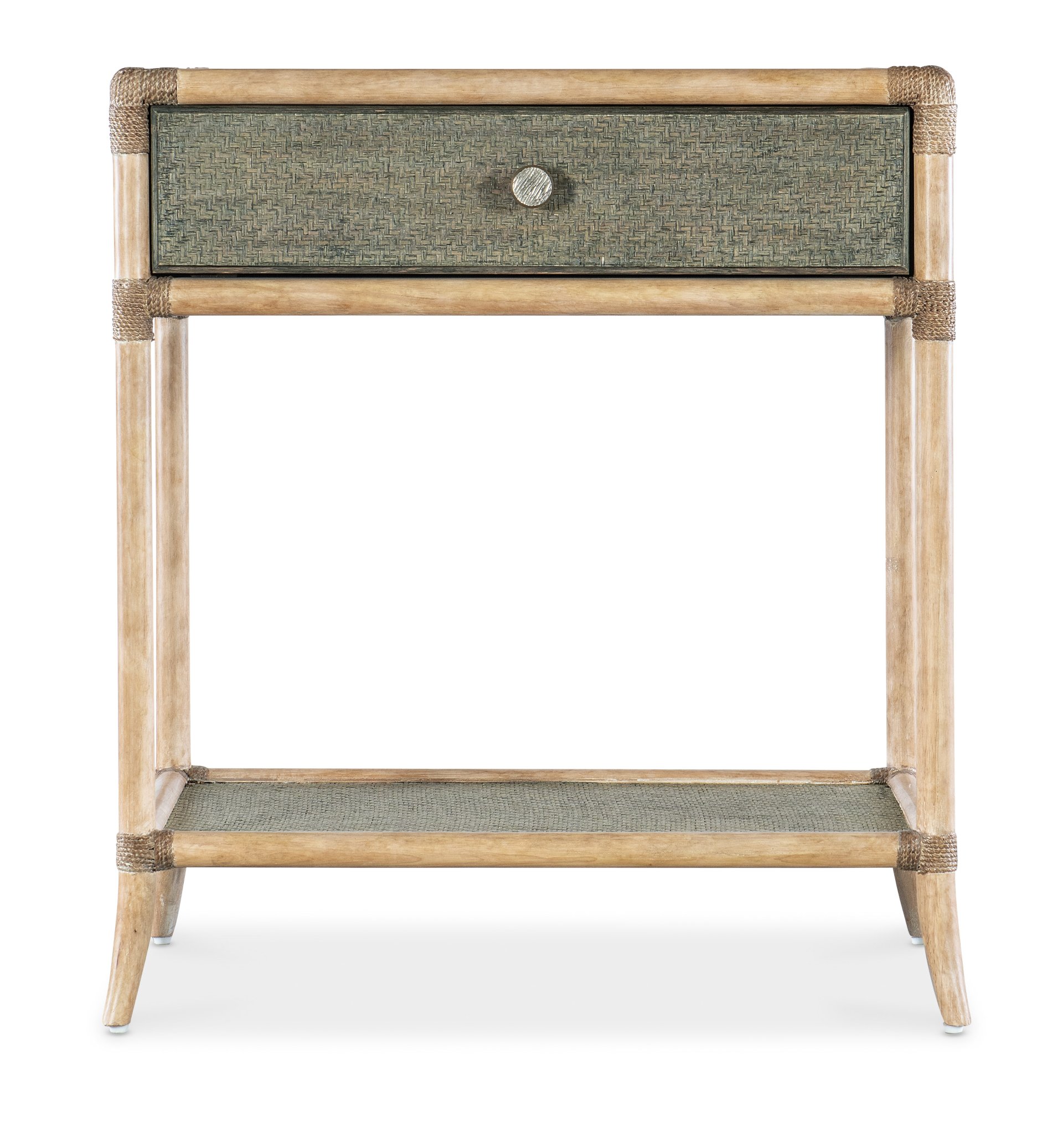 Retreat - Pole Rattan Bedside Table - Green
