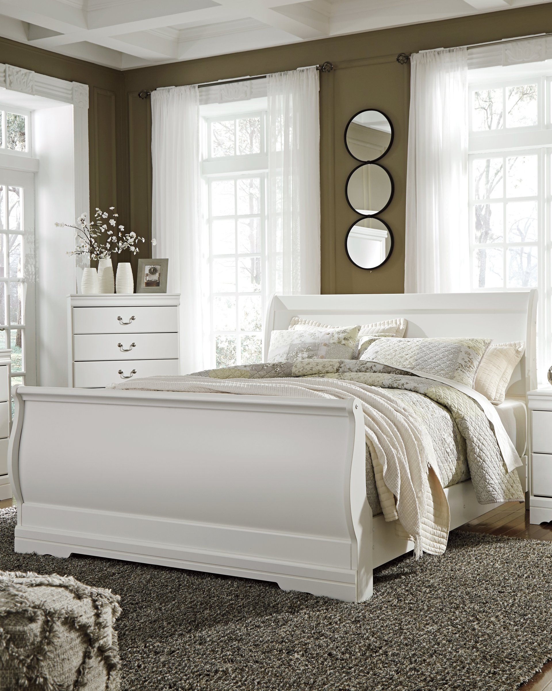 Anarasia - Queen Sleigh Headboard - White