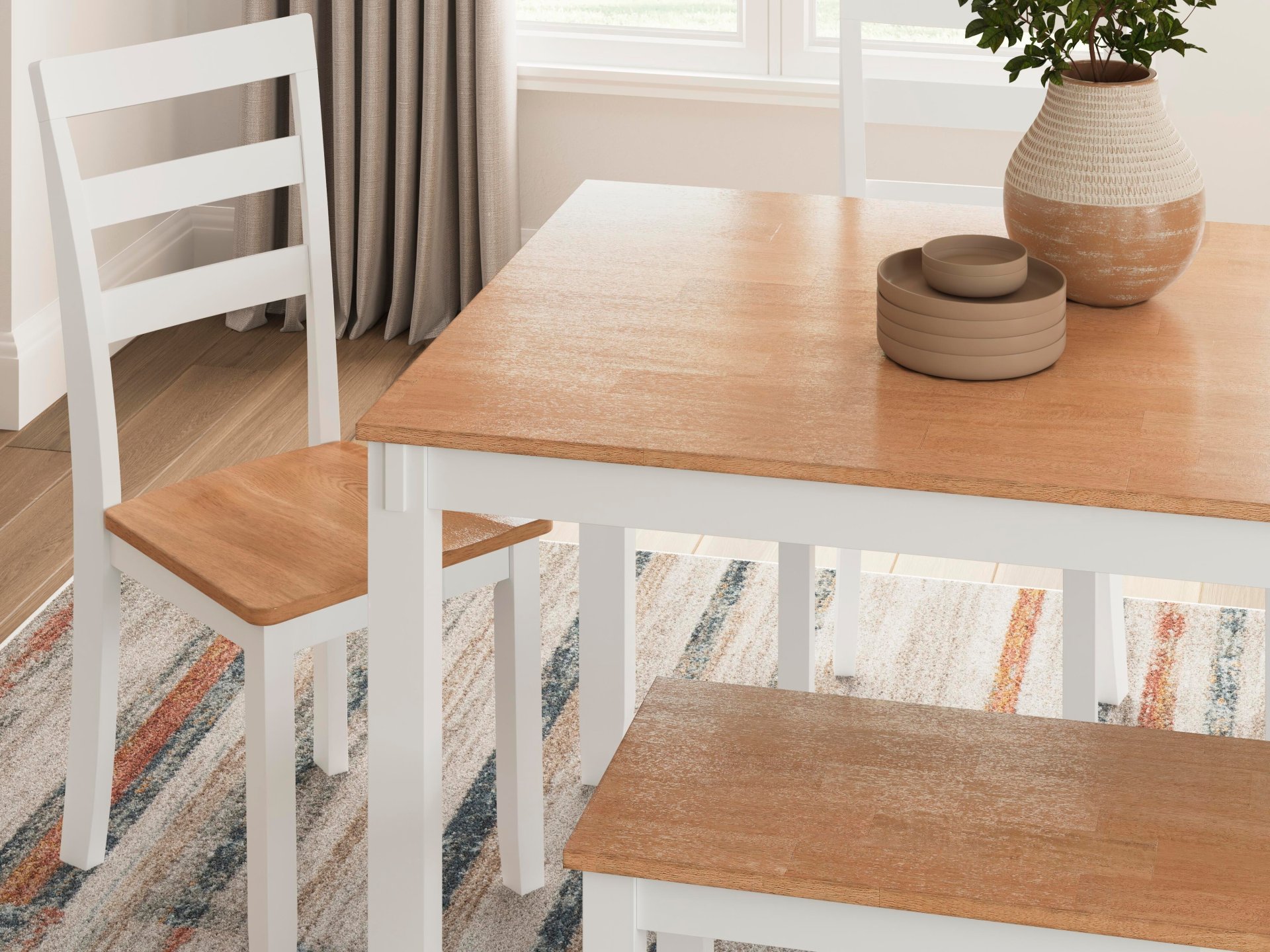 Gesthaven - Dining Room Table Set (Set of 6) - Natural / White