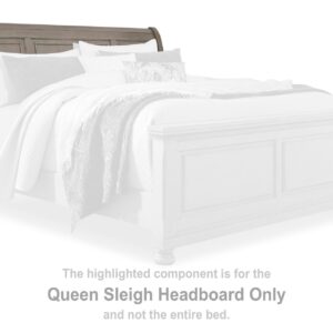 Lettner - Queen Sleigh Headboard - Light Gray