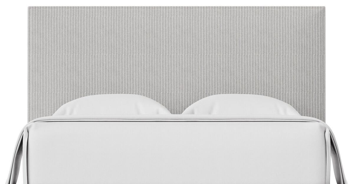 Choices - Amelia Queen Upholstered Headboard - Gray Stripe