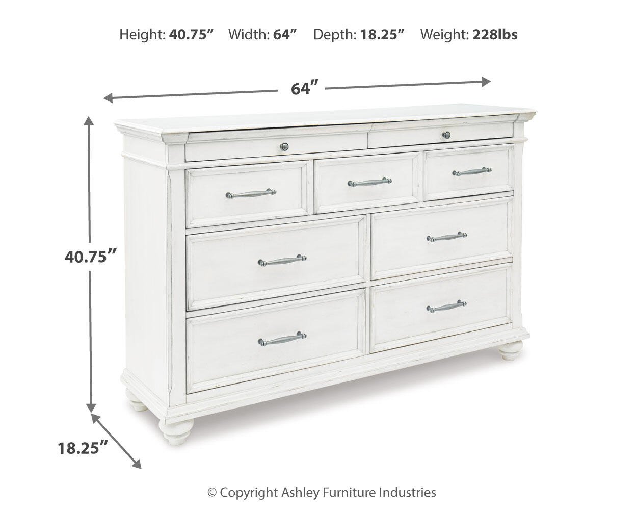 Kanwyn - Dresser - Whitewash