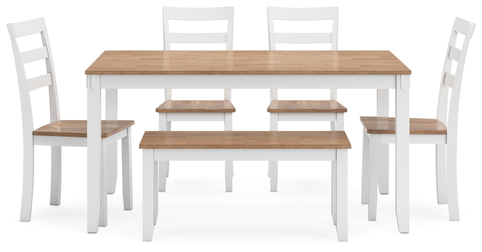 Gesthaven - Dining Room Table Set (Set of 6) - Natural / White