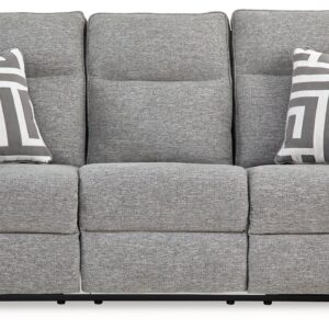 Biscoe - Power Reclining Sofa With Adj Headrest - Pewter