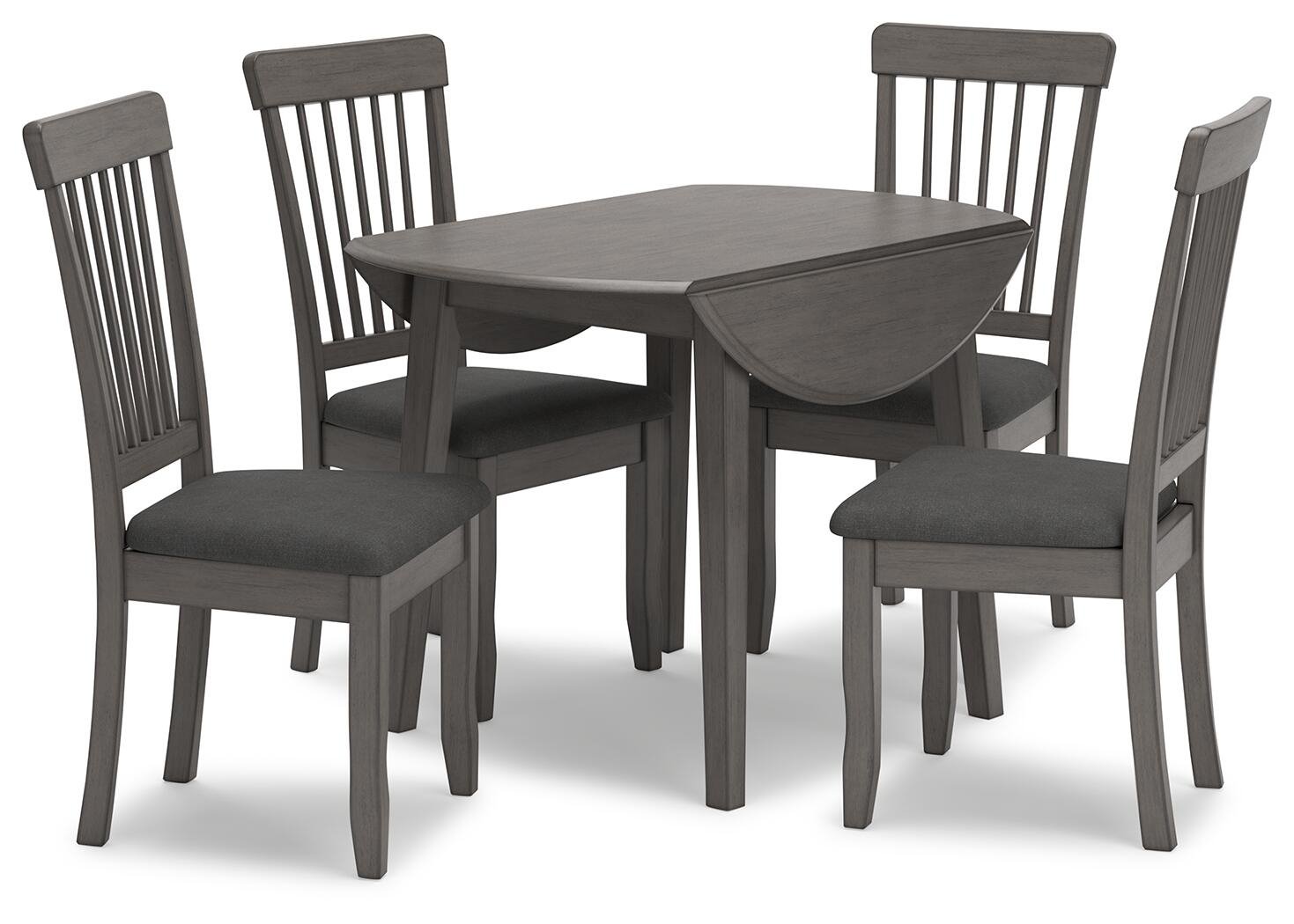 Shullden - Round Drm Drop Leaf Table - Gray