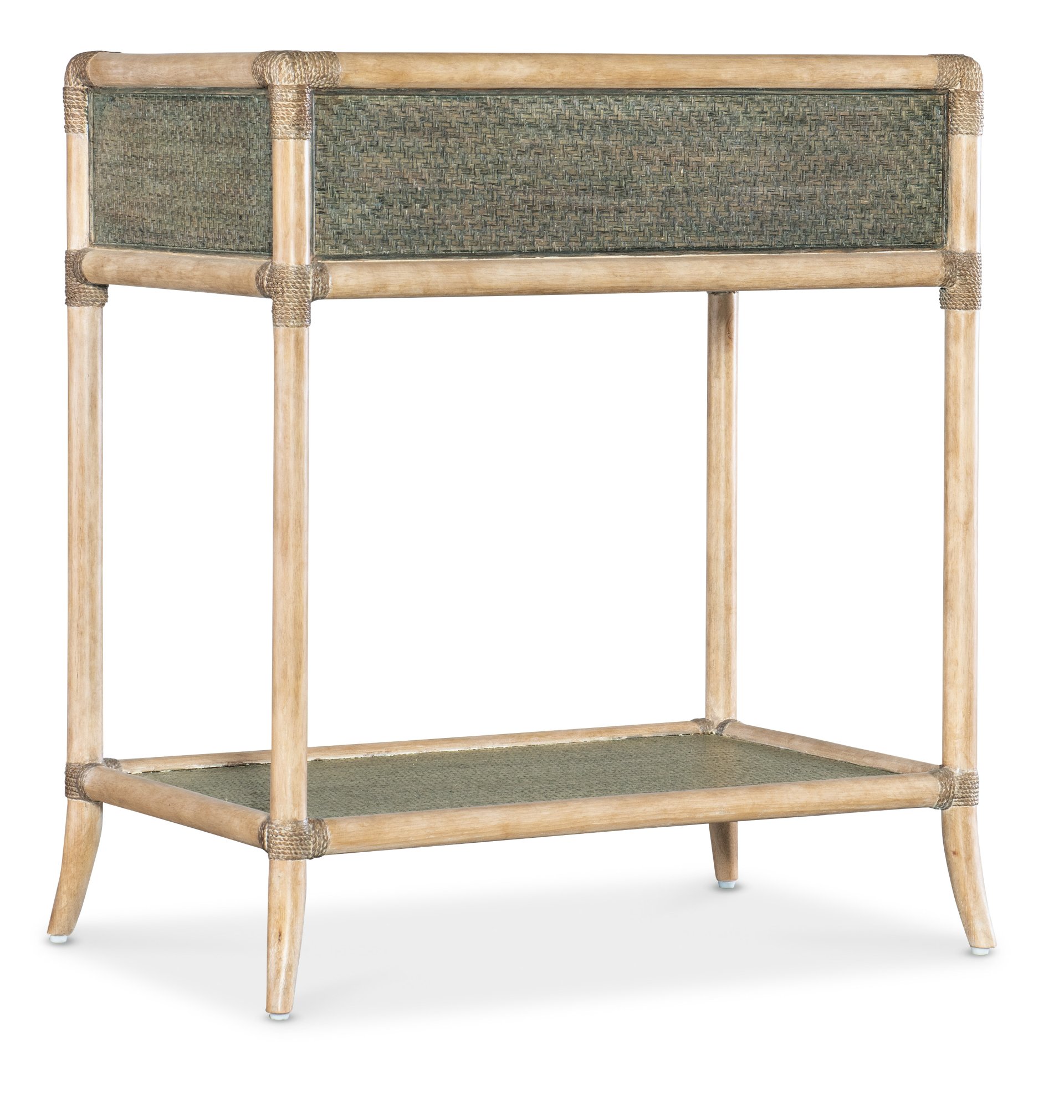 Retreat - Pole Rattan Bedside Table - Green