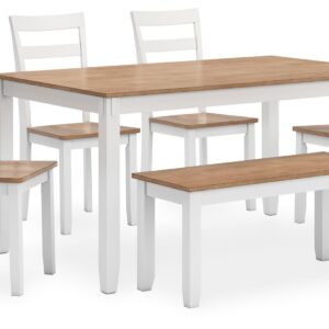 Gesthaven - Dining Room Table Set (Set of 6) - Natural / White