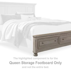 Lettner - Queen Storage Footboard - Light Gray