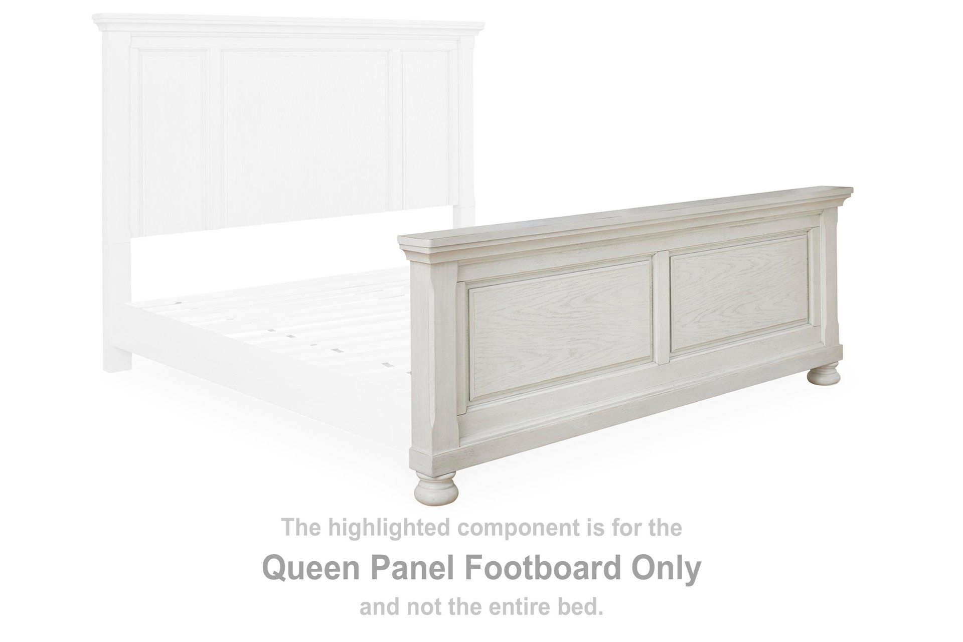 Robbinsdale - Queen Panel Footboard - Antique White