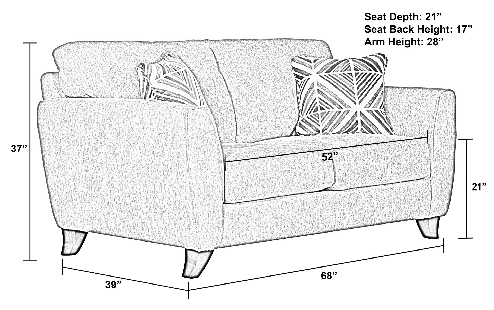 Alyssa - Loveseat - Pebble