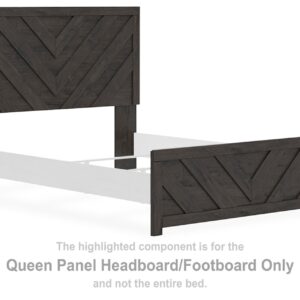 Prendonea - Queen Panel Headboard/Footboard - Charcoal