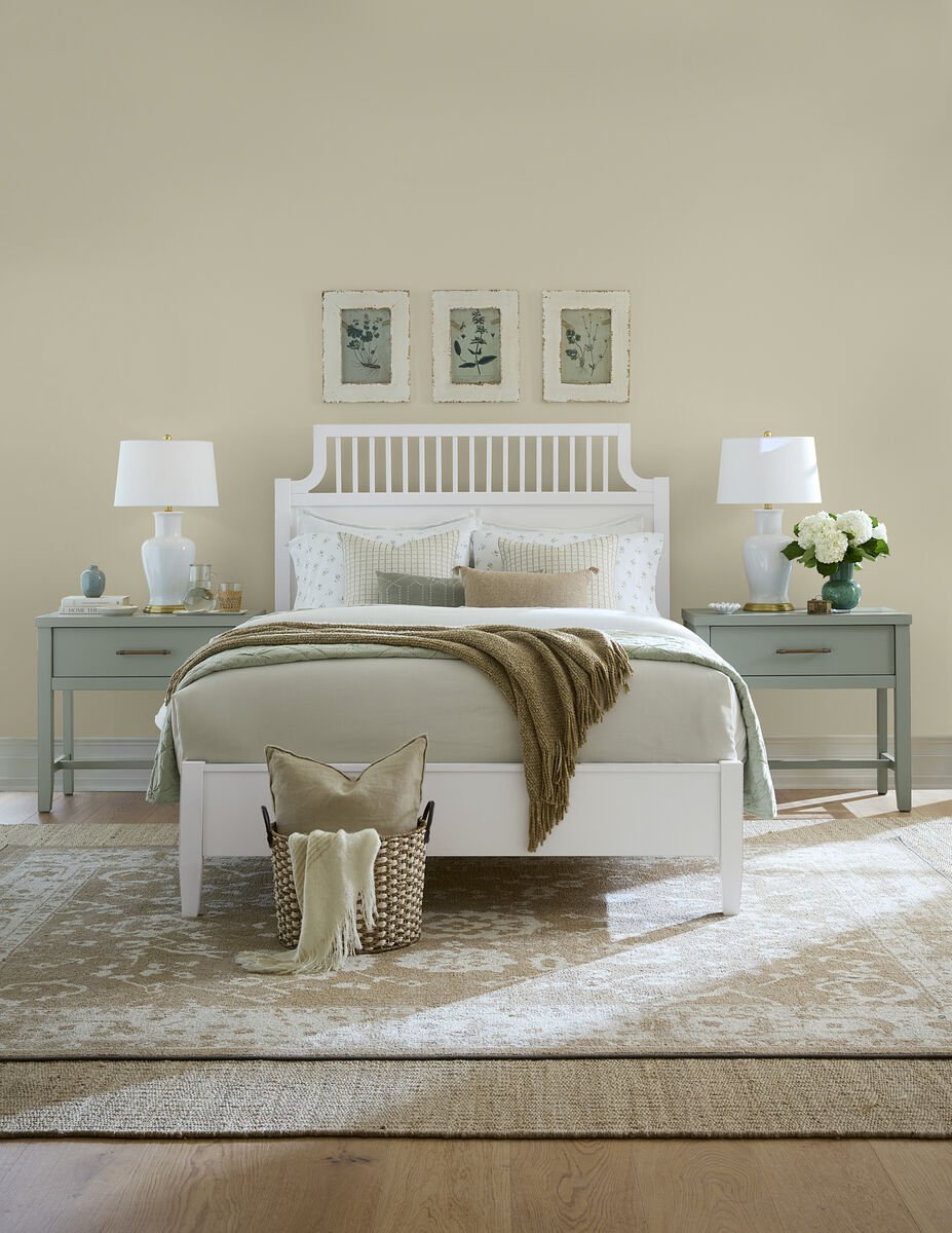 Pure Maple - Queen Garden Headboard - Cottage White