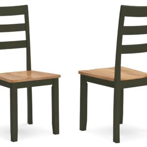Gesthaven - Dining Room Side Chair (Set of 2) - Natural / Green