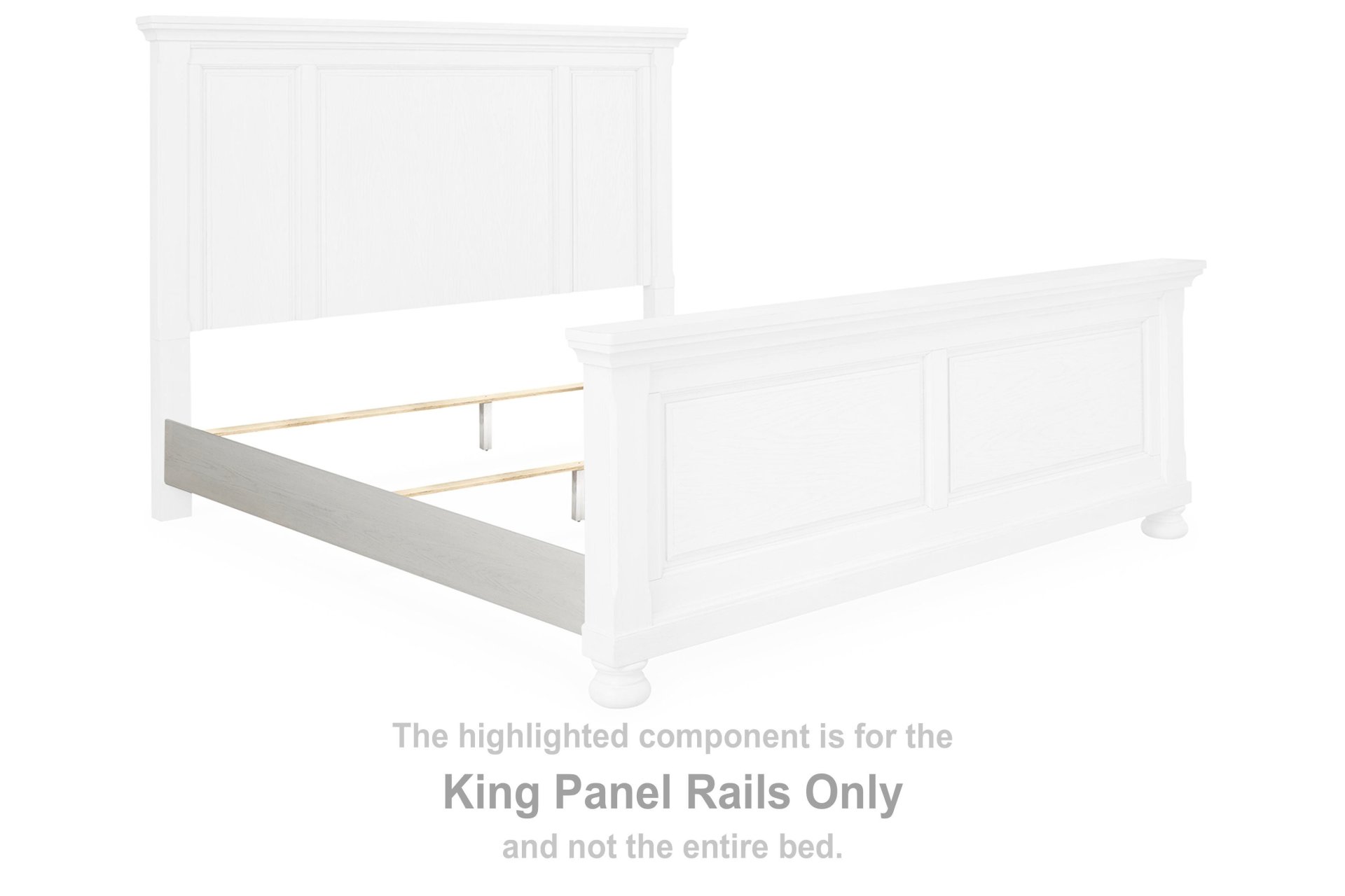 Robbinsdale - King Panel Rails - Antique White
